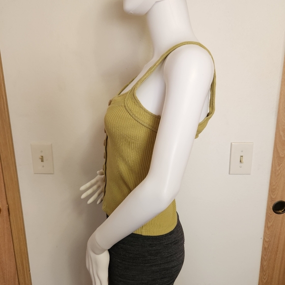 Green Free People Bridgette Ribbed Tank size XS - Picture 7 of 11